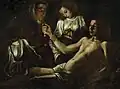 Irène de Rome porte assistance à Saint Sébastien, Le Caravage.