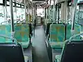 Le textile, les revêtements, la petite visserie et les boutons, les autocollants et autres panneaux imprimés ainsi que l'électronique des transports en commun sont issus de l'industrie légère. Ici l'intérieur d'un Irisbus Agora S - RATP, France;