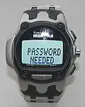 La montre Datalink USB avec une demande de mot de passe.
