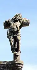 Le calvaire-fontaine de Coatnant (1644, par Roland Doré), le mauvais larron.