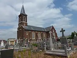 L'église Saint-Pierre de Berguette.