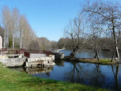 L'Isle au barrage du moulin de Rhodas.