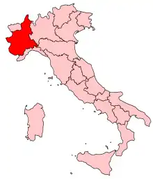 Situation du Piémont.