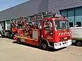 Echelle sur porteur Iveco de Sélestat en France.