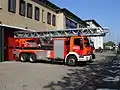 Auto-échelle sur châssis Iveco Eurofire.