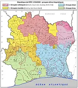 Groupes ethniques de Côte d'Ivoire (2011)