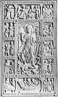 Première de couverture avec des scènes sur la vie du Christ, c. 800 AD