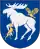 Armoiries de la province suédoise de Jämtland, représentant un grand élan, un faucon et un lévrier.