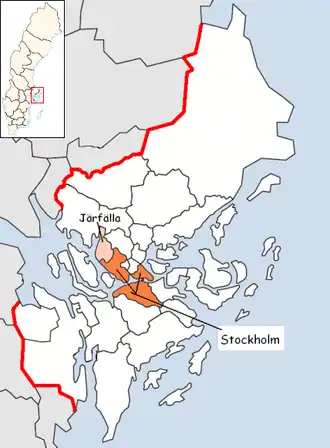 Localisation de Järfälla