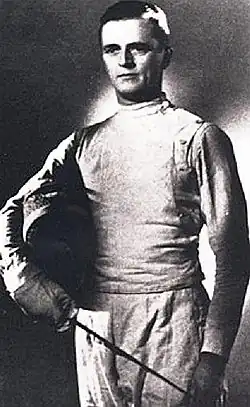 Jéhan de Buhan, champion de France d'escrime en 1947.