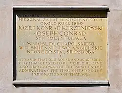 Plaque commémorative de Joseph Conrad.