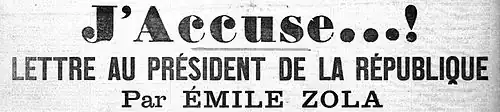 Titre de presse en lettres noires sur fond blanc.