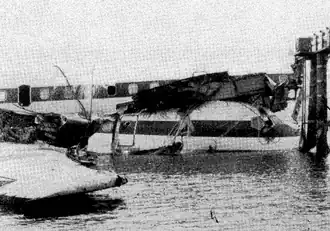 La section avant de l'appareil, après l'accident du vol 350.