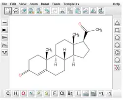 Description de l'image JChemPaint editor shot.png.