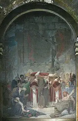 Transposition du corps de Saint François Xavier à Goa (Indes portugaises), des miracles se font sur son passage (1859), Paris, église Saint-Sulpice.