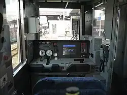 Cabine de conduite.