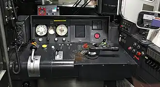 Cabine de conduite.