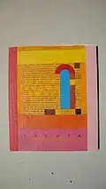 José San Martin, Ragusa (couverture), collages, pochoirs et peintures (collection « Le livre muet »)