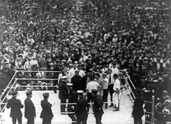 Face à face avec Georges Carpentier le 2 juillet 1921