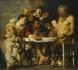 Satyre et paysans vers 1620, 171 x 194 cm, Gemäldegalerie Alte Meister (Cassel)