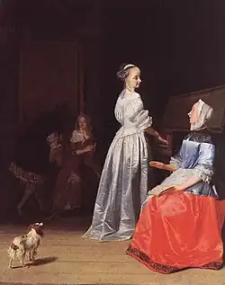 La Répétition d'une chanson, seconde moitié du XVIIe&nbsp;siècle, Gemäldegalerie Alte Meister, Cassel, Hesse