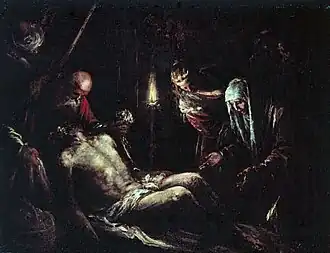 La Déposition inachevée ? 1580 - 1590. Huile sur toile, 60 × 76 cm. Museu Nacional de Arte Antiga de Lisbonne
