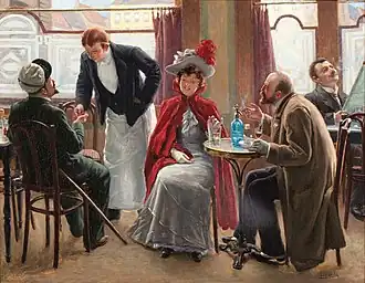 À l'estaminet.