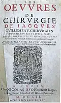 Frontispice des œuvres de chirurgie de 1612