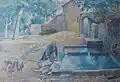 Jacques Ourtal, « Lavoir de village à Fontiers-Cabardès » (1908)  Musée des beaux-arts de Carcassonne.