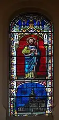 Jacques et la représentation de l'église Saint-Jacques de Reims,