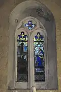 Sainte Marguerite-Marie et le Sacré-Cœur.
