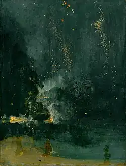 Nocturne in Black and Gold, the Falling Rocket (Nocturne en noir et or : la fusée qui retombe), 1875Detroit Institute of Arts