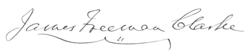 signature de James Freeman Clarke