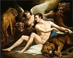 Daniel et les lions, huile sur toile, 1818