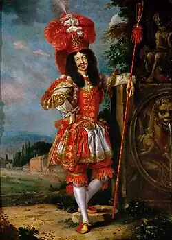Léopold I en tant qu'Acis dans la pièce "la Galatée".