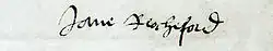 La signature de Lady Rochford
