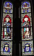 Vitrail représentant saint Louis et saint Pierre.