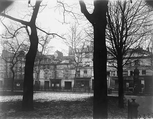 Le square en 1924 (photo d'Eugène Atget).