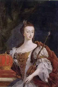 José Leandro de Carvalho&nbsp;(d), Retrato de D. Maria I, l'un des rares portraits officiels du Brésil. Musée historique national, Rio de Janeiro.
