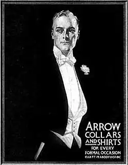 De haut en bas, des représentations de la personnification Gibson Girl et du modèle Arrow Collar Man (en) servant à concevoir les jumeaux Lutece.