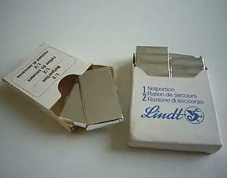 Image illustrative de l’article Chocolat militaire suisse