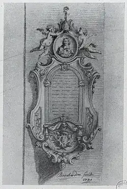 Jean-Baptiste Bouchardon, Projet de cénotaphe pour l'abbé Fyot (1721).
