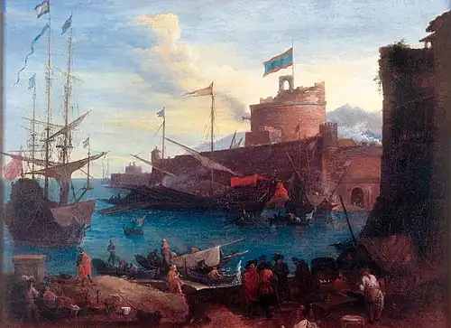 Vue d'un port méditerranéen, musée maritime de l'île Tatihou.