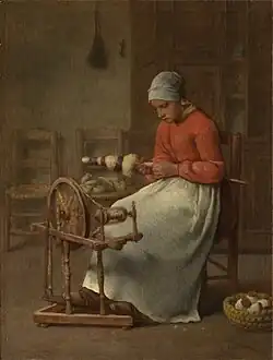 Femme filant, 1855-1860,Jean-François Millet,Clark Art Institute, Williamstown.
