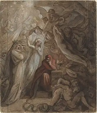Dante méditant la Divine Comédie (1843), Washington, National Gallery of Art.
