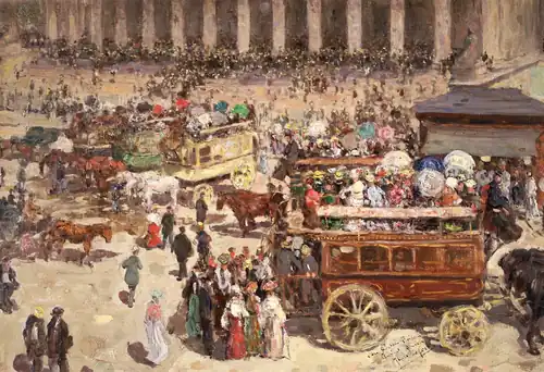 Bourse de Paris, huile sur toile, 1920.