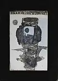 Soir d'ailes et d'envol, technique mixte sur toile 22x14cm, 1967.