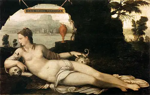 Eva prima Pandora, Jean Cousin l'Ancien, entre 1549 et 1560, Musée du Louvre.
