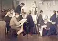 Une leçon de dessin, Jean Geoffroy, 1895.