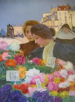 Marchandes de Fleurs sur le Pont Neuf (détail)